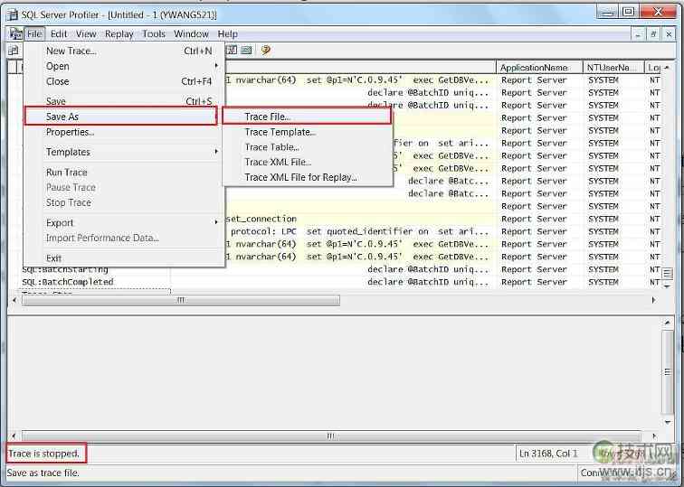 全面掌握SQL Profiler系列2:快速使用(1)(图4) 全面掌握SQL Profiler系列2:快速使用(1)(图4)