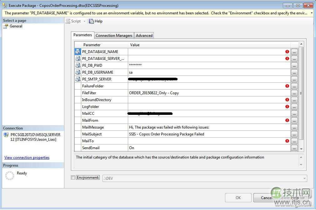 微软 BI 系列随笔 - SSIS 基础 - 参数与环境(图9)