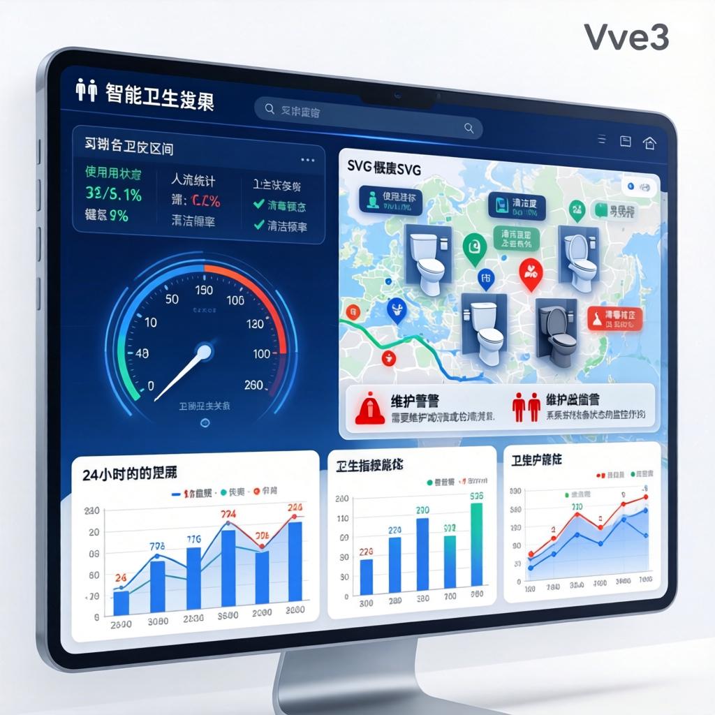 Vue 3 + SVG ：打造动态交互式智慧公厕可视化大屏