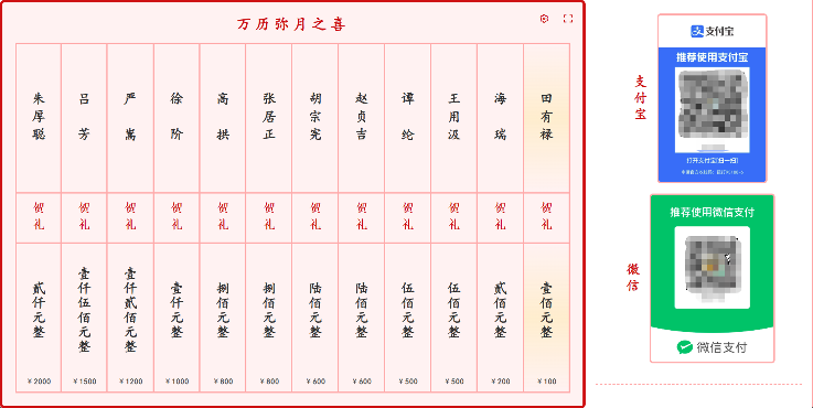 告别手写礼簿!一款开源免费的电子红白喜事礼簿系统!(图5) 告别手写礼簿!一款开源免费的电子红白喜事礼簿系统!(图5)