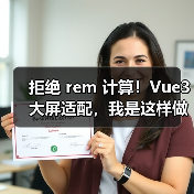 拒绝 rem 计算！Vue3 大屏适配，我是这样做的