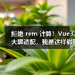 拒绝 rem 计算!Vue3 大屏适配,我是这样做的(图2) 拒绝 rem 计算!Vue3 大屏适配,我是这样做的(图2)
