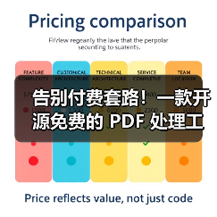 告别付费套路!一款开源免费的 PDF 处理工具箱!(图2) 告别付费套路!一款开源免费的 PDF 处理工具箱!(图2)
