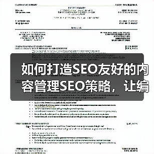 如何打造SEO友好的内容管理SEO策略,让编辑工具助你一臂之力(图1) 如何打造SEO友好的内容管理SEO策略,让编辑工具助你一臂之力(图1)