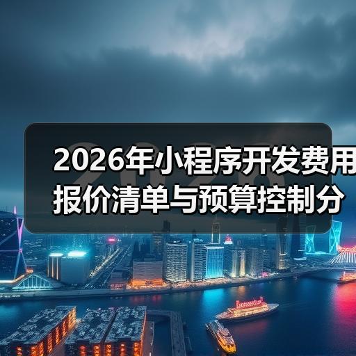 2026年小程序开发费用报价清单与预算控制分析
